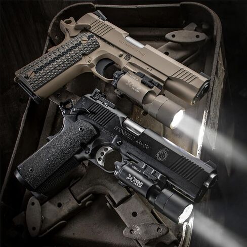 SureFire X300U-A Ultra High Output 1000 Lumens LED Weapon Light, Black, with 12 Extra CR123A and 3 Battery Cases - Universal/Picatinny Lever Latch Rail Mount, Z-XBC Push/Toggle Switch, 6V in Saudi Arabia