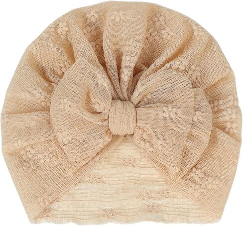 Baby Girls Infant Toddler Bowknot Lace Hats Headbands Beanie Headwraps Hat Newborn Turban Cap.(MZ15) in Saudi Arabia