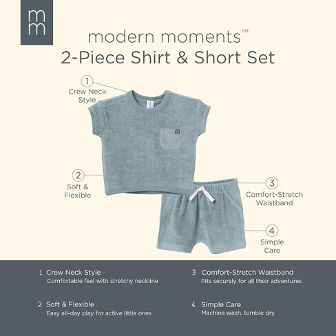 Modern Moments للأطفال الأولاد، قميص وشورت منسوج من قطعتين للأولاد in Saudi Arabia