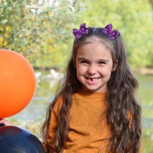 Halloween Hair Clips for Girls Purple Hair Bows Bat Hair Accessories Cute Cartoon Hairpins Bowknot Alligator Hair Barrettes Clip for Halloween Party Cosplay Decoration Supplies 2Pcs in Saudi Arabia