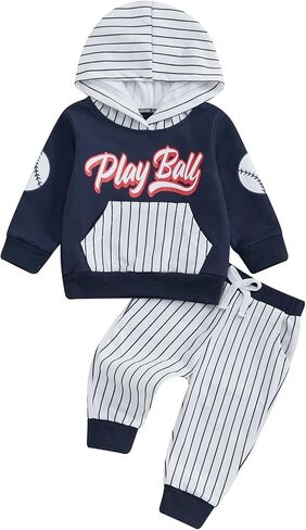 Baby Boy Clothes Infant Hoodie Set Long Sleeve Sweatshirts with Elastic Pants 2Pcs Toddler Fall Winter Outfit in Saudi Arabia