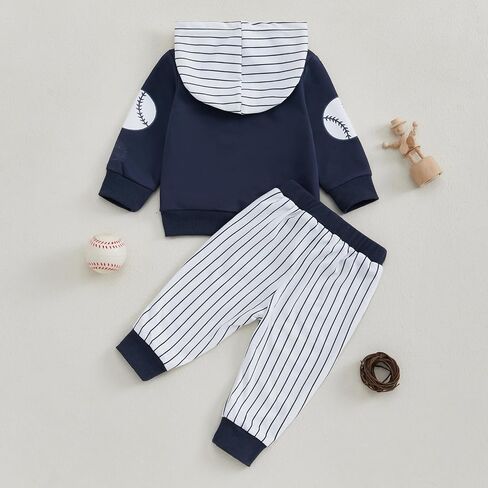 Baby Boy Clothes Infant Hoodie Set Long Sleeve Sweatshirts with Elastic Pants 2Pcs Toddler Fall Winter Outfit in Saudi Arabia