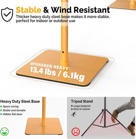 Backdrop Stand, 8x10 ft Adjustable Photo Backdrop Stand Kit, Heavy Duty Backdrop Stand with Steel Base for Photography, Photo Video Studio, Birthday Parties, Wedding (Golden) in Kuwait
