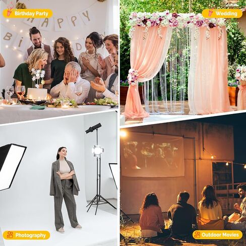 Backdrop Stand, 8x10 ft Adjustable Photo Backdrop Stand Kit, Heavy Duty Backdrop Stand with Steel Base for Photography, Photo Video Studio, Birthday Parties, Wedding (Golden) in Kuwait