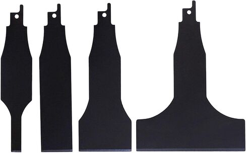 EMVANV 4 قطع/مجموعة من شفرات المنشار الترددي، مرفق أداة الكشط للمناشير الترددية، أدوات تنظيف البلاط من الفولاذ الكربوني لإزالة فجوات صمغ البلاط والمواد اللاصقة، وتنظيف الجدران (4 قطع) in Kuwait