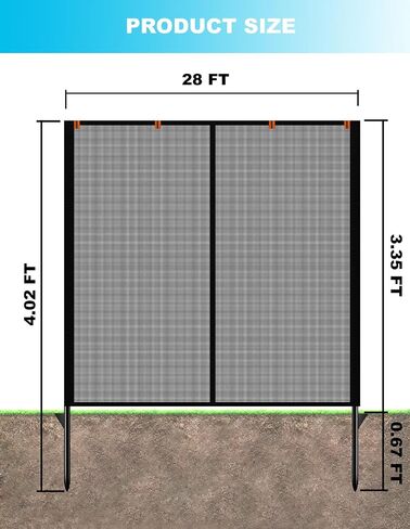 Driveway Net Fence Gate Mesh - Outdoor Barrier Portable for Backyard Yard - Gates Stop Ball Basketball Dogs Pool Garage Area Guard in Saudi Arabia