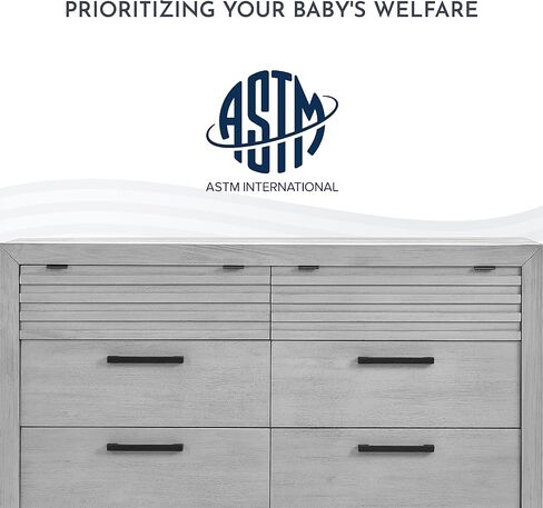 خزانة ملابس مزدوجة من Evolur Kyoto باللون الرمادي الإمبراطوري، تأتي مجمعة بالكامل، وتأتي مع مجموعة مضادة للقلب، مصنوعة من الخشب الصلب، تصميم فريد من نوعه بلونين، أثاث خشبي للحضانة in Kuwait