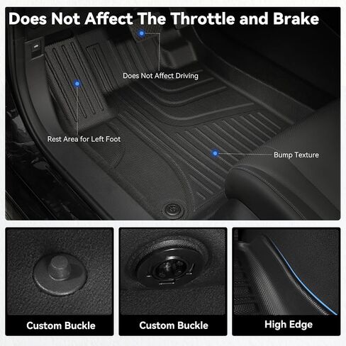AOMSAZTO Floor Mats Compatible with 2018-2024 Chevrolet Equinox, Custom Fit Chevy Equinox Floor Liners 1st & 2nd Row All-Weather Protection, Black. in Kuwait