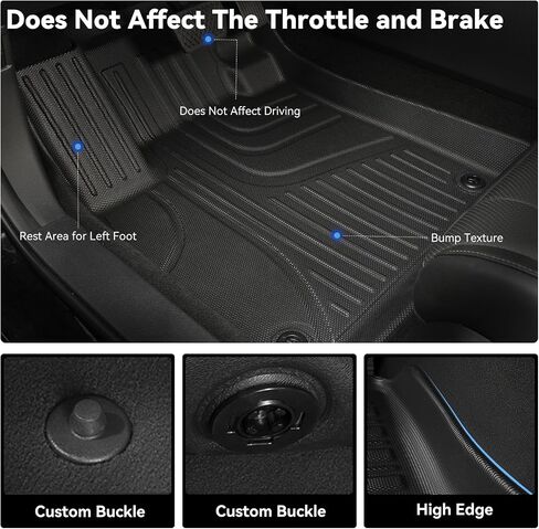 AOMSAZTO Floor Mats Compatible with 2018-2024 Chevrolet Equinox, Custom Fit Chevy Equinox Floor Liners 1st & 2nd Row All-Weather Protection, Black. in Kuwait