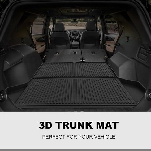 AOMSAZTO Floor Mats Compatible with 2018-2024 Chevrolet Equinox, Custom Fit Chevy Equinox Floor Liners 1st & 2nd Row All-Weather Protection, Black. in Kuwait