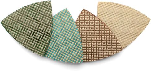 Diamond Triangular Polishing Pads Glass Triangular Sanding Pads, for Concrete Granite Marble Glass (4 PCS) in Saudi Arabia