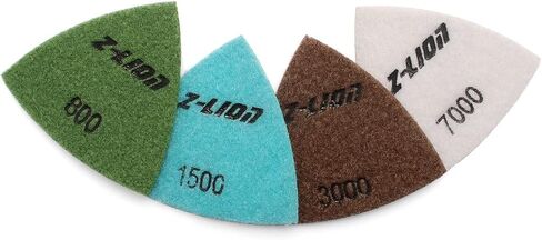 Diamond Triangular Polishing Pads Glass Triangular Sanding Pads, for Concrete Granite Marble Glass (4 PCS) in Saudi Arabia