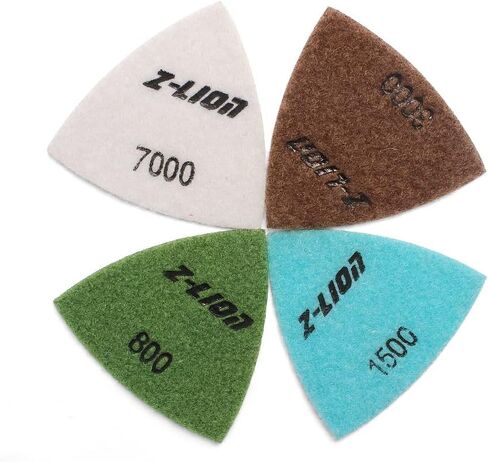 Diamond Triangular Polishing Pads Glass Triangular Sanding Pads, for Concrete Granite Marble Glass (4 PCS) in Saudi Arabia