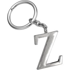 Z546_B Adorable Alphabet Initial Letter Z Keychain Key Ring ( Silver )