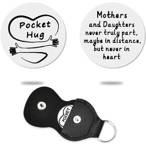 Pocket Hug Token Keychain Gifts for Mom Father Daughter Birthday Christmas Gift Long Distance Relationship Gifts