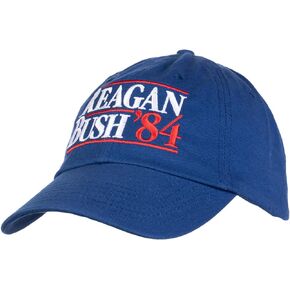 Reagan Bush '84 | Vintage Style Conservative Republican GOP Baseball Cap Dad Hat Royal Blue