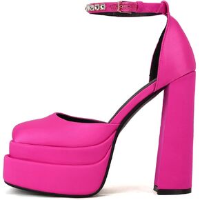 Keleimusi Strappy ومنصة مضخات الدانتيل متابعة مربعة براءات الاختراع والجلود عالية منعت الصنادل مكتنزة للنساء in Kuwait