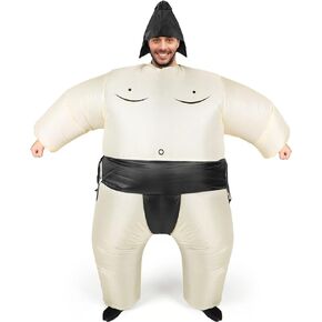 Inflatable Adult Sumo Costume Wrestler Wrestling Suits Blow up Costume Inflatable Halloween Costumes for Men Women Halloween Cosplay Party