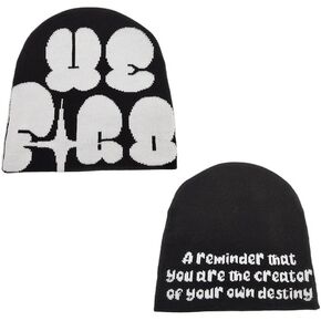 قبعة QWEOHBUA Beanie Y2k Beanies النسائية الشتوية لإكسسوارات القبعات النسائية