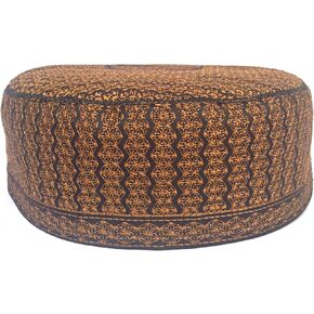 Kufi Men's Unisex Skull Cap Women's Solid Hat Hand Embroidery Caps Knitted Beanie Headwear Embroidered with Silk Threads