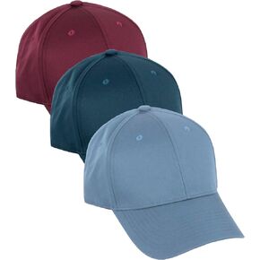 Daxton Performance Hat High Profile Structured Baseball Cap Multi 3 Pack