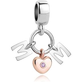 Love Mom Charm Dangle Beads for Charms Bracelet