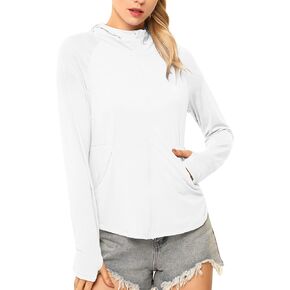 Women's UPF 50+ Sun Protection Beach Cover Up Long Zip Up Hoodie Lightweiht Long Sleeve Sun Shirt for Women with Thumb Hole in Kuwait