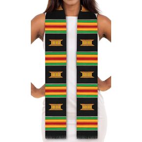 ADVANSYNC Kente Cloth Stole Black (New Beautiful Black)