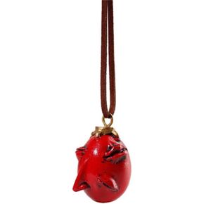 Crimson Behelit Necklace Pendant,1997 Guts The Egg Of King Keychain Cosplayer Prop Gift for Men Women