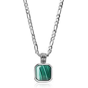 COAI Figaro Chain Square Crystal Necklace