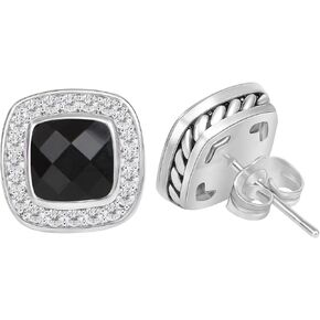 Myshiwu Designer Twisted Cable Wire Cubic Zirconia Stud Earrings Antique Fashion Brand Braided Jewelry for Women Gift
