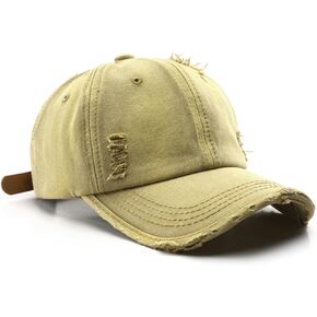 Washed Distressed Vintage Baseball Cap Unconstructed Cotton Dad Hat Trendy Trucker Hat for Womens Headwear