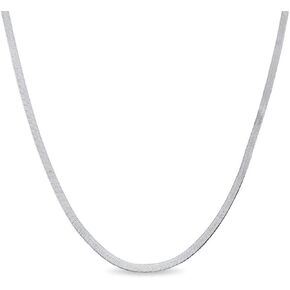 Verona Jewelers Sterling Silver 2.5MM Herringbone Flat Snake Magic Chain -925 Vintage Shiny Chain for Men and Women in Saudi Arabia