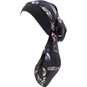 Chemo Headwear Elastic Turbans for Women Long Hair Head Scarf Headwraps Cancer Printing Hat