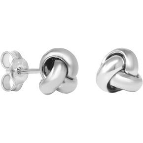 Amanda Rose Love Knot Stud Earrings Crafted in 14K Yellow or White Gold