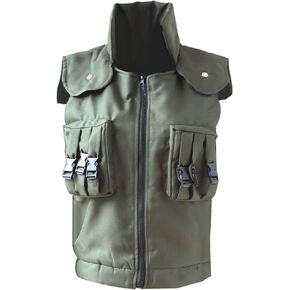 Halloween Cosplay Costume Mens Green Thick Vest Blue Flocking Hoodie Sets
