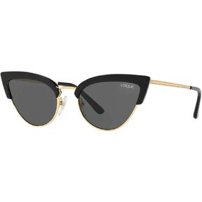 Vogue Eyewear Sunglasses Black Frame, Grey Classic Lenses, 55MM