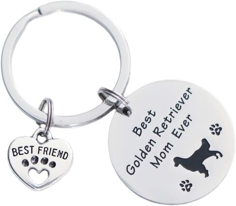 VALAFO Gift for Golden Retriever Lovers Women Key Chain Ideas Merch Merchandise Stuff Golden Retriever Mom Ornament Golden Retreiver Keychain, kretrieverr2bestmom1, Stainless Steel, sandstone in Kuwait