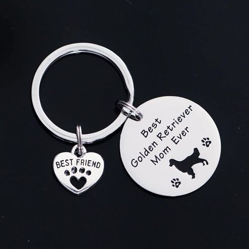 VALAFO Gift for Golden Retriever Lovers Women Key Chain Ideas Merch Merchandise Stuff Golden Retriever Mom Ornament Golden Retreiver Keychain, kretrieverr2bestmom1, Stainless Steel, sandstone in Kuwait