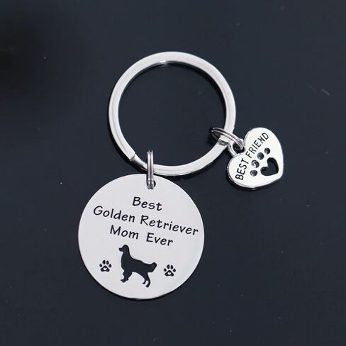 VALAFO Gift for Golden Retriever Lovers Women Key Chain Ideas Merch Merchandise Stuff Golden Retriever Mom Ornament Golden Retreiver Keychain, kretrieverr2bestmom1, Stainless Steel, sandstone in Kuwait