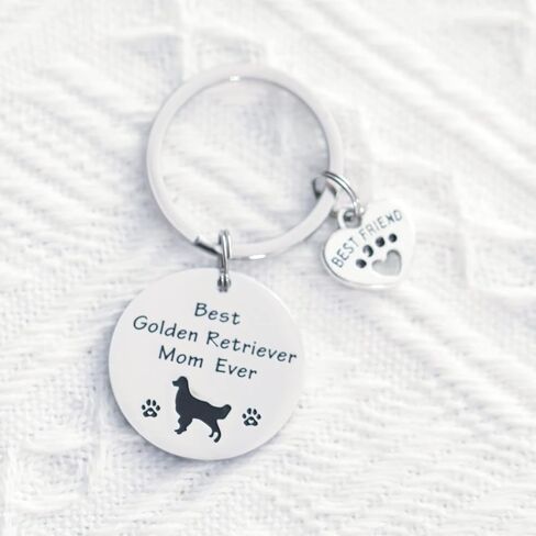 VALAFO Gift for Golden Retriever Lovers Women Key Chain Ideas Merch Merchandise Stuff Golden Retriever Mom Ornament Golden Retreiver Keychain, kretrieverr2bestmom1, Stainless Steel, sandstone in Kuwait