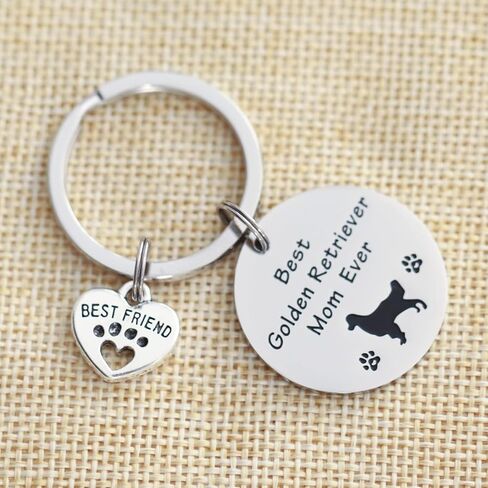 VALAFO Gift for Golden Retriever Lovers Women Key Chain Ideas Merch Merchandise Stuff Golden Retriever Mom Ornament Golden Retreiver Keychain, kretrieverr2bestmom1, Stainless Steel, sandstone in Kuwait