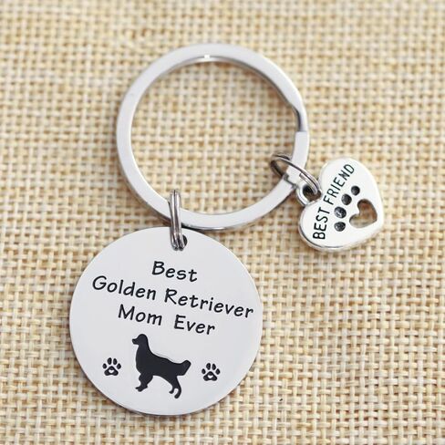 VALAFO Gift for Golden Retriever Lovers Women Key Chain Ideas Merch Merchandise Stuff Golden Retriever Mom Ornament Golden Retreiver Keychain, kretrieverr2bestmom1, Stainless Steel, sandstone in Kuwait