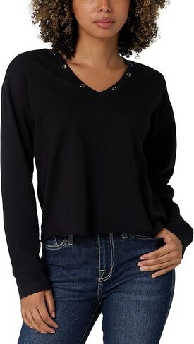 Rock & Republic Women's V-Neck Pullover Sweatshirt in Kuwait
