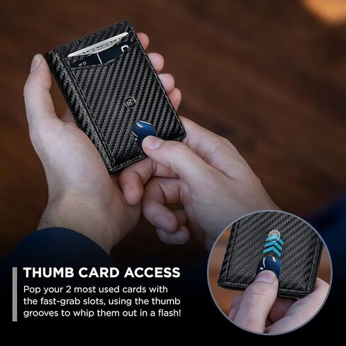 محفظة Suavell Bifold محفظة جلدية من الألياف الدقيقة RFID. علامة تبويب المحفظة النحيفة للرجال. محفظة جيب أمامية مدمجة (كابتن بلاك بكالوريوس) in Kuwait