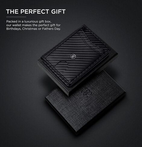 محفظة Suavell Bifold محفظة جلدية من الألياف الدقيقة RFID. علامة تبويب المحفظة النحيفة للرجال. محفظة جيب أمامية مدمجة (كابتن بلاك بكالوريوس) in Kuwait