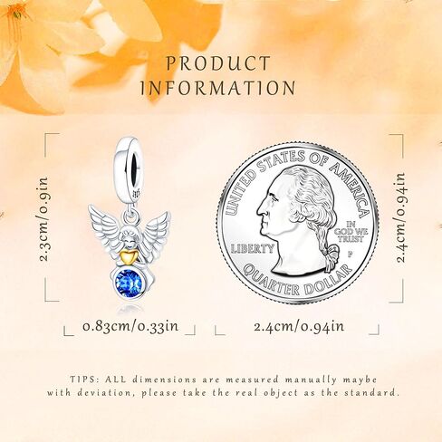 NUJIFFY 925 Sterling Silver Charms Beads for Bracelets & Necklaces, Blue Angel Pendants, Cute Retro Vitality Charm Gifts Jewelry for Women Men Teens in Saudi Arabia