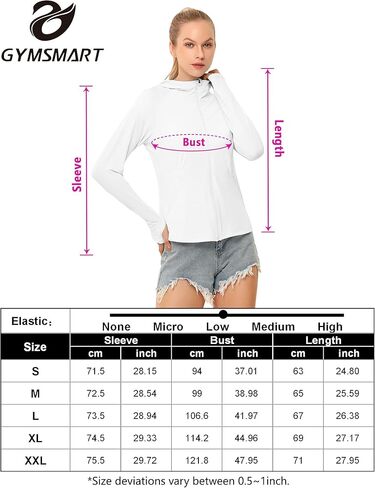 Women's UPF 50+ Sun Protection Beach Cover Up Long Zip Up Hoodie Lightweiht Long Sleeve Sun Shirt for Women with Thumb Hole in Kuwait