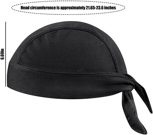 ZUYYON 9 Pcs Do Rag Skull Cap Sweat Wicking Head Wraps Cooling Durags Beanie Skull Bicycle Helmet Liner Bandana for Men Women in Kuwait