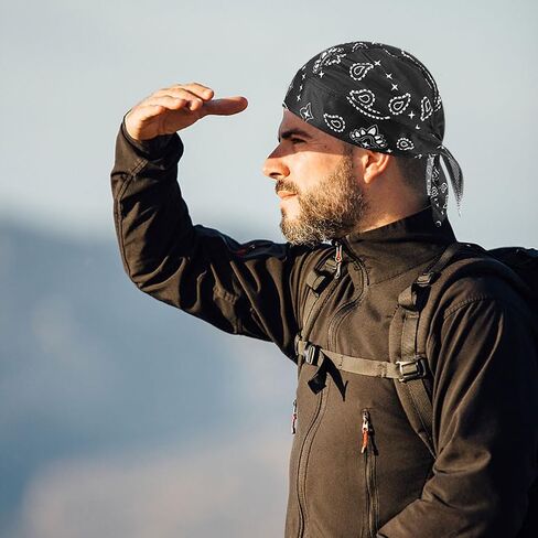 ZUYYON 9 Pcs Do Rag Skull Cap Sweat Wicking Head Wraps Cooling Durags Beanie Skull Bicycle Helmet Liner Bandana for Men Women in Kuwait